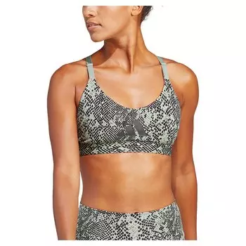 Спортивный топ adidas Aerimt Ls Aop B, зеленый