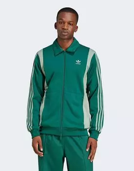 Спортивный топ Adidas Originals Adicolor в студенческом зеленом / серебристо-зеленом цветах