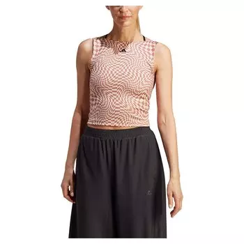 Спортивный топ adidas Yoga St Aop Tk, коричневый