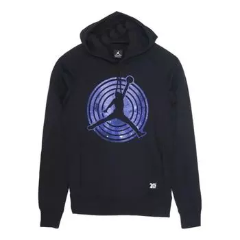 Спортивный топ Air Jordan 11 Fleece Hoodie 'Black Purple' 823715-010, черный