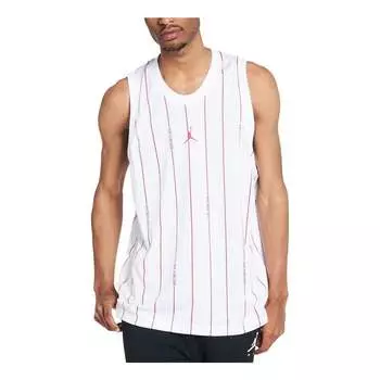 Спортивный топ Air Jordan Essential Printed Tank 'White' DM1380-100, белый