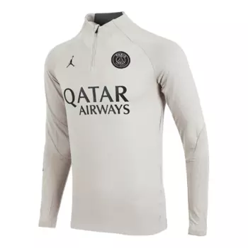 Спортивный топ Air Jordan x Paris Saint-Germain Dri-FIT Knit Soccer Drill Top 'Stone' DZ0844-231, белый