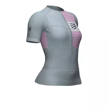 Спортивный топ Compressport Triathlon Postural Short Sleeve, серый