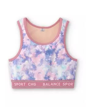 Спортивный топ для девочки с абстрактным принтом Charanga, розовый