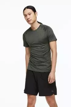 Спортивный топ DryMove H&amp;M, темно-зеленый хаки меланж