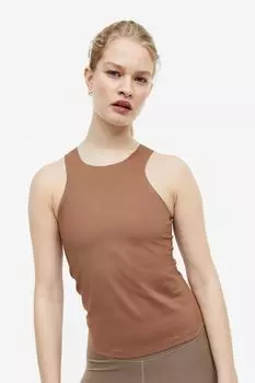 Спортивный топ DryMove Integral-bra H&M, светло-коричневый