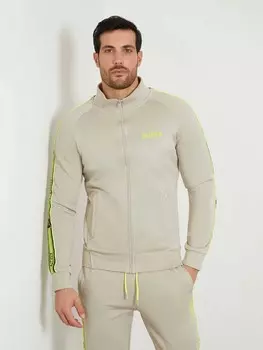 Спортивный топ Guess KRISTOF FULL ZIP SWE, бежевый