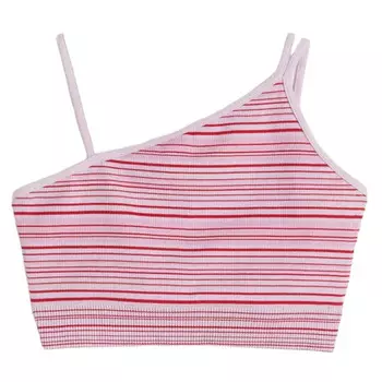 Спортивный топ H&M Seamless, белый/розовый
