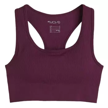 Спортивный топ H&amp;M Seamless In DryMove, сливово-фиолетовый