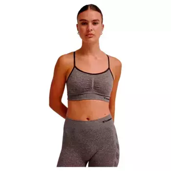 Спортивный топ Hummel CI Scrunch seamless, серый