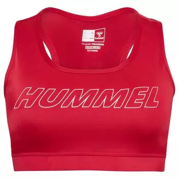 Спортивный топ Hummel Curvy Plus с логотипом бренда, красный