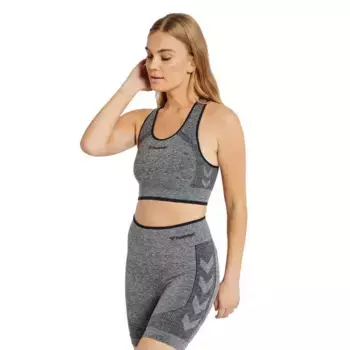 Спортивный топ Hummel MT Una seamless, серый