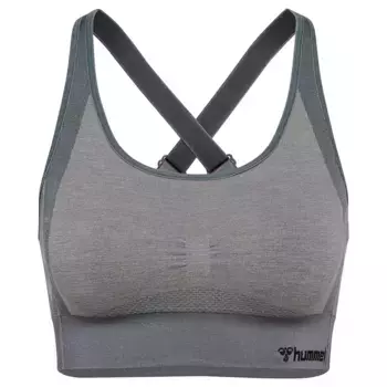Спортивный топ Hummel Shine Seamless high support, серый