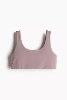 Спортивный топ из материала softmove H&M, розовый