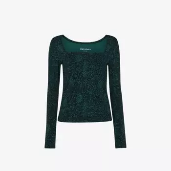 Спортивный топ из переработанного нейлона с квадратным вырезом и животным принтом Whistles, мультиколор