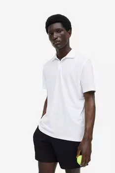 Спортивный топ из пике стандартного кроя H&M