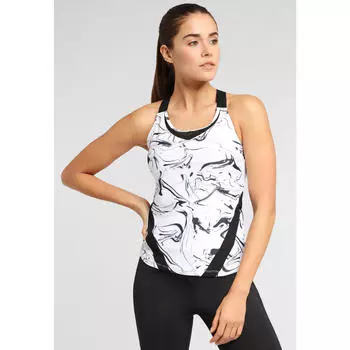Спортивный топ короткий Bimaterial Loose Fitness Cardio Women - желтый DOMYOS, пастельный желтый
