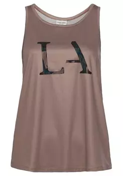 Спортивный топ LASCANA ACTIVE, темно-бежевый