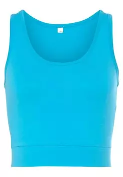 Спортивный топ Lascana, голубой синий