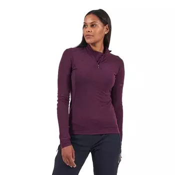Спортивный топ Montane Primino 220 Zip Neck, фиолетовый