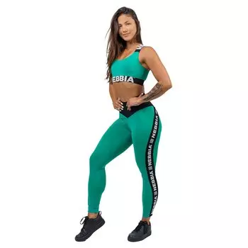 Спортивный топ Nebbia Criss Cross Iconic Medium Support, зеленый