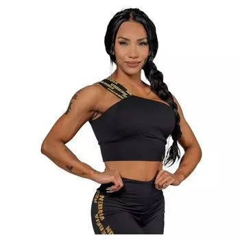 Спортивный топ Nebbia Intense Asymmetric Gold High Support, черный