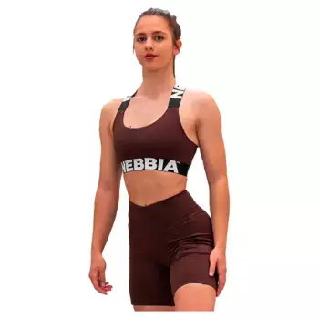 Спортивный топ Nebbia Medium-support criss cross iconic 230, коричневый