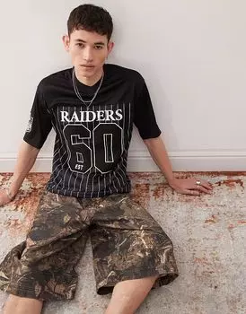 Спортивный топ New Era Las Vegas Raiders в черную полоску