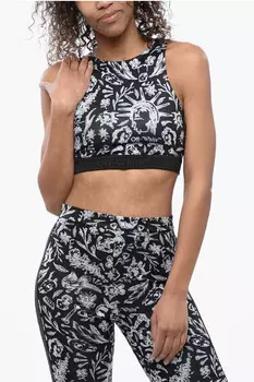 Спортивный топ Off-White Old-School Motif, черный/белый