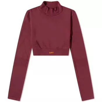 Спортивный топ Off-white Stamp Logo Sports Long Sleeve, красный