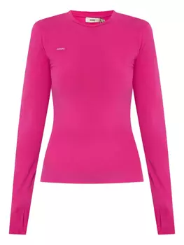 Спортивный топ Pangaia с длинными рукавами и прорезью для большого пальца, розовый