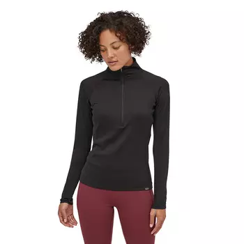 Спортивный топ Patagonia Capilene Midweight Zip-Neck, черный