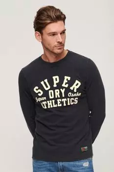 Спортивный топ с длинными рукавами Superdry, черный