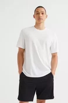 Спортивный топ с короткими рукавами H&amp;M, белый