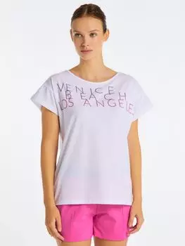 Спортивный топ с короткими рукавами Venice Beach Tiana, белый