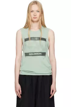 Спортивный топ Salomon edition с абстрактным принтом Mm6 Maison Margiela, синий