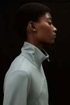 Спортивный топ softmove на молнии H&M, хаки