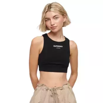 Спортивный топ Superdry Core Sport, черный