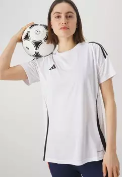 Спортивный топ Tiro24 adidas Performance, белый/черный