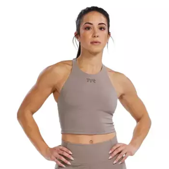 Спортивный топ TYR Joule Elite Cropped, коричневый