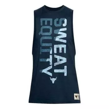 Спортивный топ Under Armour Project Rock Tank Top 'College Navy' 1357185-408, темно-синий