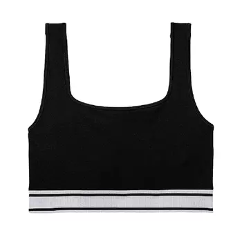 Спортивный топ Victoria's Secret Pink Flip It Seamless Reversible, черный