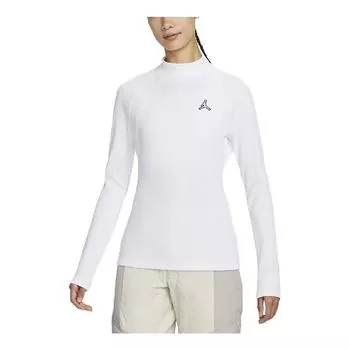 Спортивный топ (WMNS) Air Jordan Flight Women's Ribbed Long-Sleeve Top 'White' DV1421-100, белый