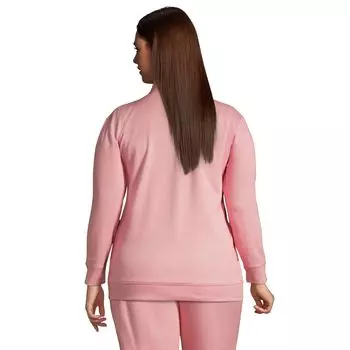 Спортивный вязаный пуловер Lands' End с длинными рукавами больших размеров Lands' End