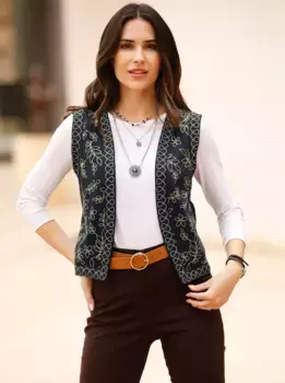 Спортивный жилет Classic Basics, цвет Schwarz-Schilf-Bedruckt