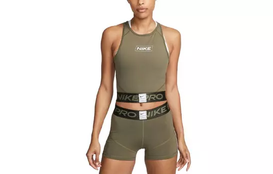 Спортивный жилет Dri-Fit для женщин, цвет оливковый Nike