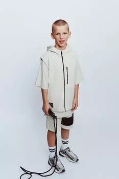 Спортивный жилет с карманом ZARA, камень