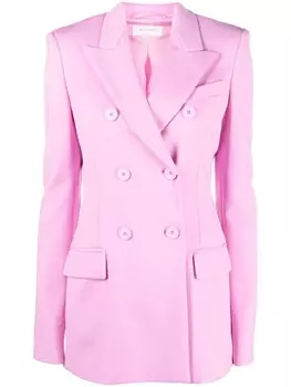 Sportmax двубортный блейзер, розовый
