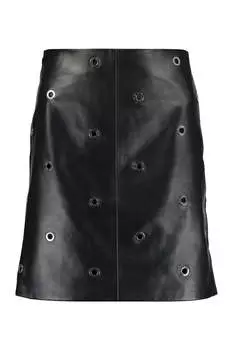 Sportmax - Кожаная мини-юбка Flyth Max Mara, черный