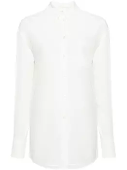 Sportmax крепдешиновая рубашка, белый